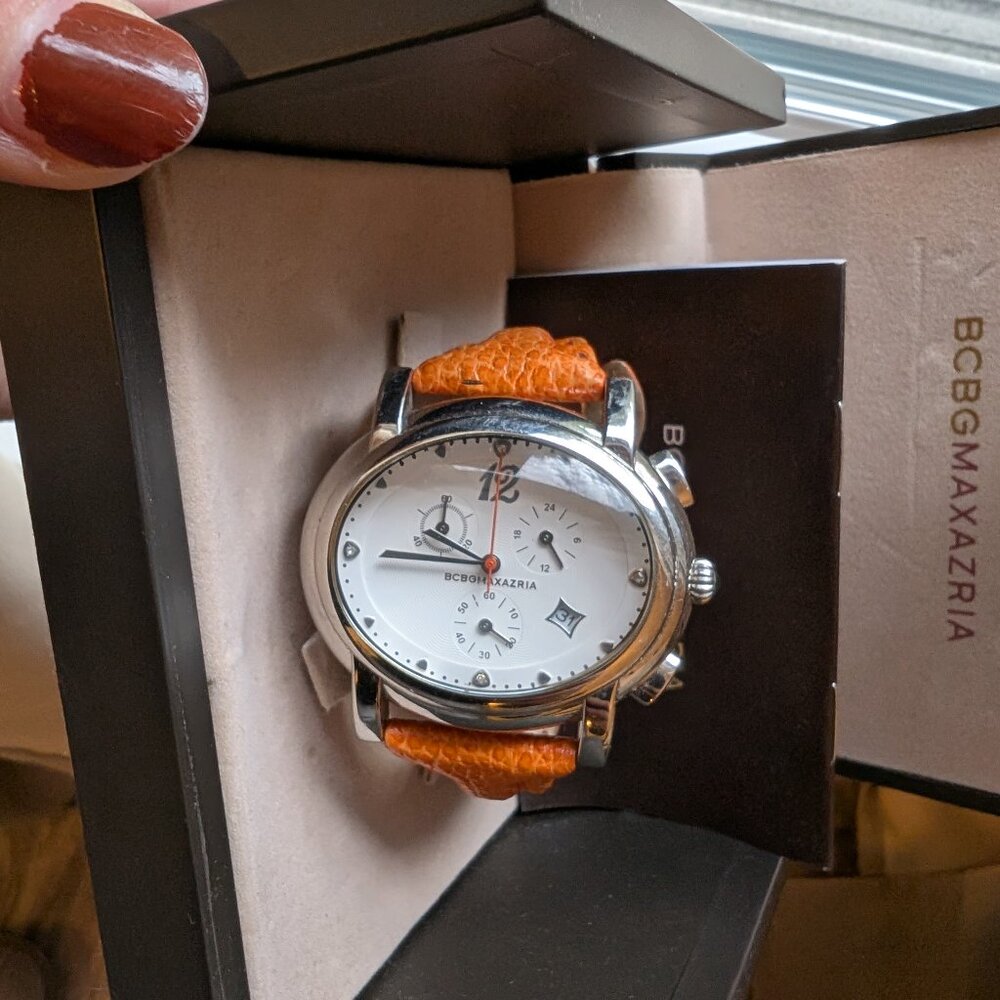 BCBG silver watch